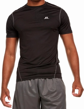 Russell Men's Active Athletic Fitted Not Tight Dri-Power Short Sleeve Performance T-Shirt for Gym, Running