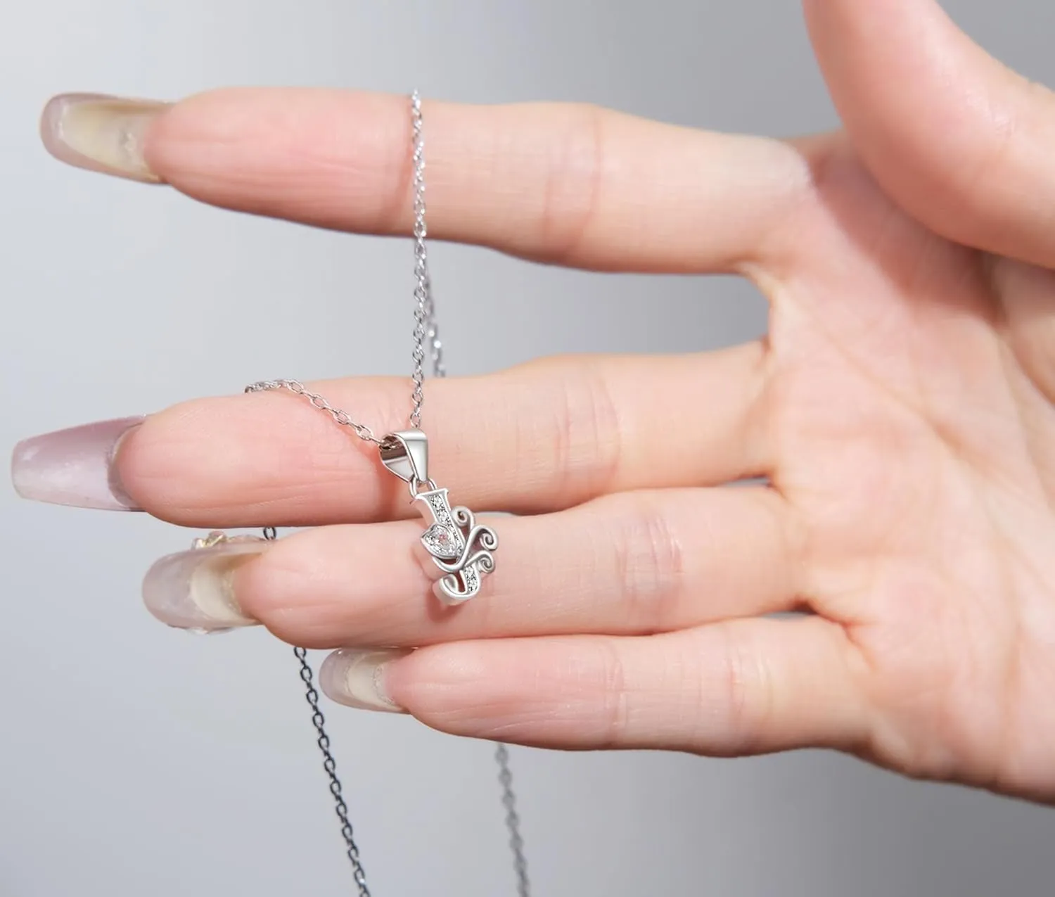 S925 Sterling Silver Initial Letter Necklaces for Women Dainty Letter Chain Necklace for Women Personalized Jewelry Gifts