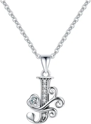 S925 Sterling Silver Initial Letter Necklaces for Women Dainty Letter Chain Necklace for Women Personalized Jewelry Gifts