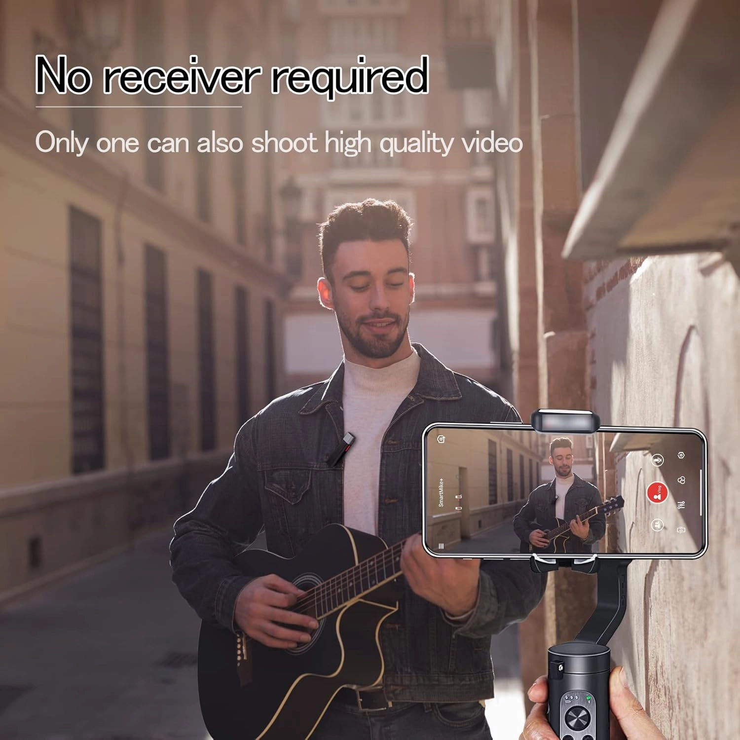 SabineTek Official SmartMike  Ultra-Compact Wireless Bluetooth Microphone Long Distance Audio Recording Noise Reduction Lavalier Mic (14g) (Black)