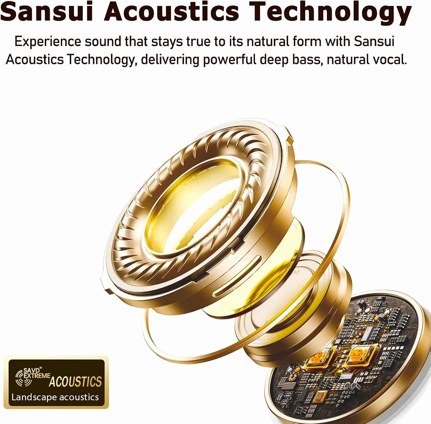 SANSUI Earbuds Wireless Bluetooth 5.4,ANC Noise Cancelling IPX4 Waterproof Stereo Headphones,up to 28 Hours of Battery Life,Deeper Bass,ENC Mics,W28, Secret Night Blue