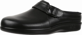SAS Clog Comfort Slip On Women’s Shoes – Leather Upper – Textile Lining – CoolStep™ Footbed – CradleFit™ Heel Black 6.5 W - Wide (C)