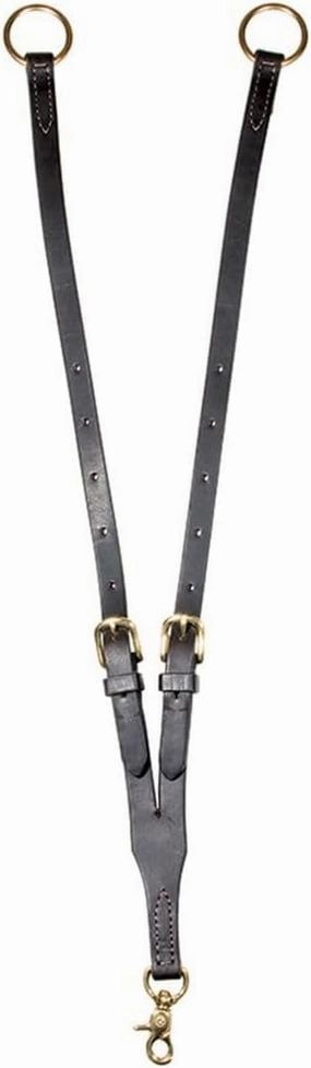 Schneiders Victor Supreme Adjustable Dark Leather Training Fork| Excellent Horse Training Device | Precise Leverage Adjustment | Solid Brass Hardware | Handcrafted Dark Oil Leather | Adjustable Size