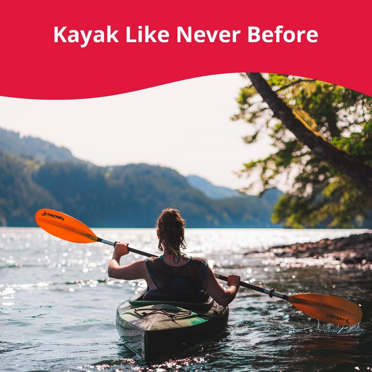 SeaSense Xtreme 2 Kayak Paddle, 96” - Fiberglass Reinforced Nylon Blades, 2-Piece Construction - Great for Sport, Sea, Whitewater, Recreational & Fishing Kayaking