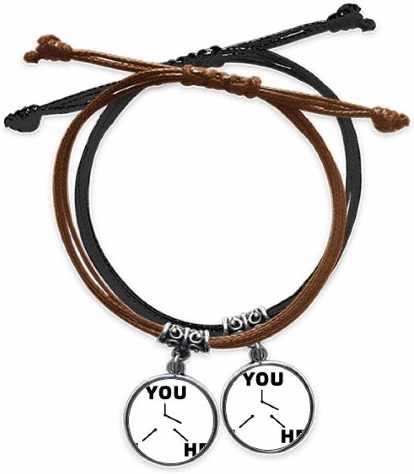 Select Circuit Switch Abort Bracelet Double Leather Rope Wristband Couple Set Gift