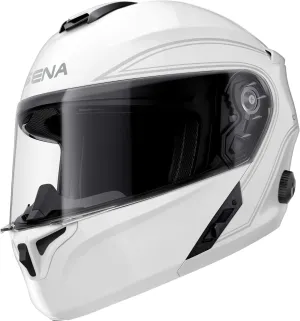 Sena Outrush Modular Smart Helmet (Gloss White, Small) (OUTRUSH-GW00S)