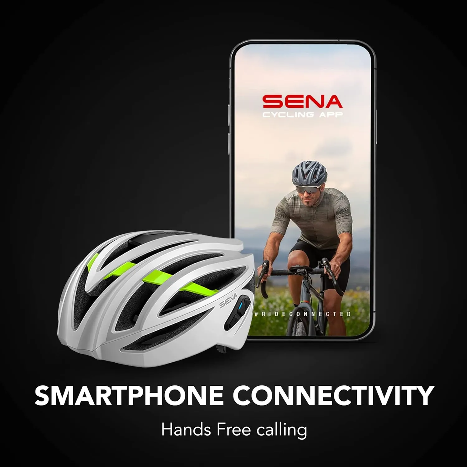 Sena R2 / R2 EVO / (Alexa Built-in) only R2X, Smart Bluetooth and Mesh Intercom Communications Road Cycling Helmet