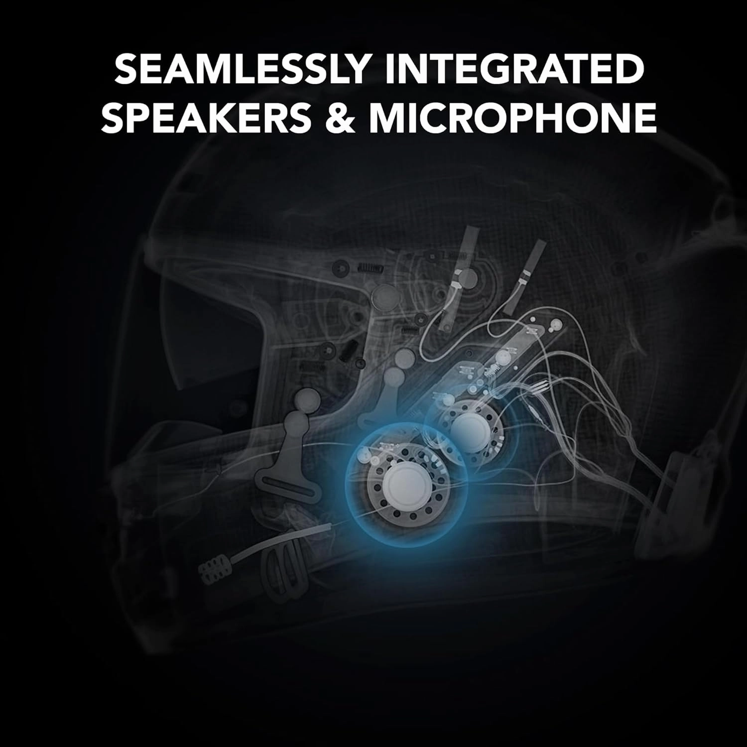 Sena Phantom Full Face Smart Motorcycle Helmet with Integrated Communications, LED Lighting, and 2nd Generation Sound by Harman Kardon
