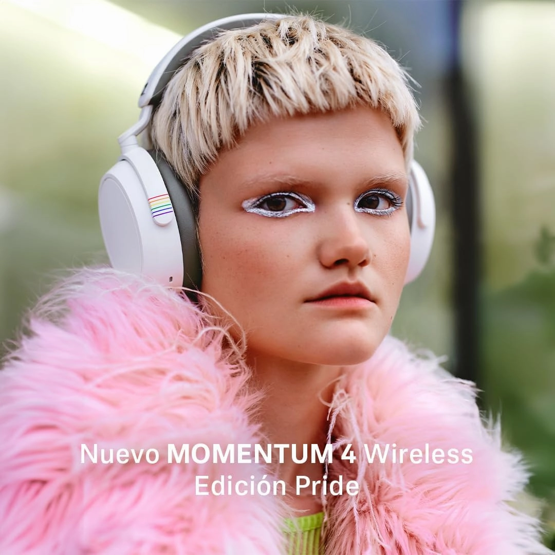Sennheiser Momentum 4 Wireless Headphones, Bluetooth for Crystal-Clear Calls w/Adaptive Noise Cancellation, 60h Battery Life, Customizable Sound & Lightweight Folding Design, Pride Edition