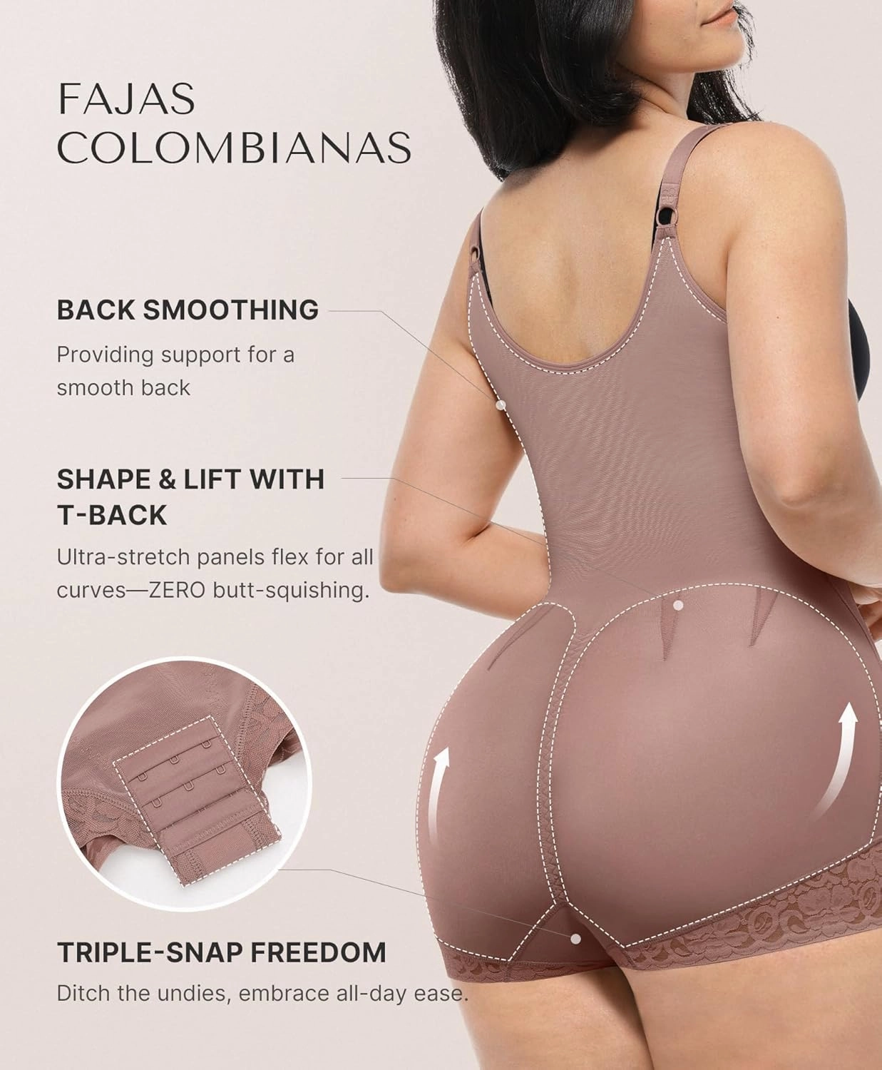 SHAPELLX Shapewear for Women Fajas Colombianas Tummy Control Body Shaper Open Bust Bodysuit with Hook Zipper Closure