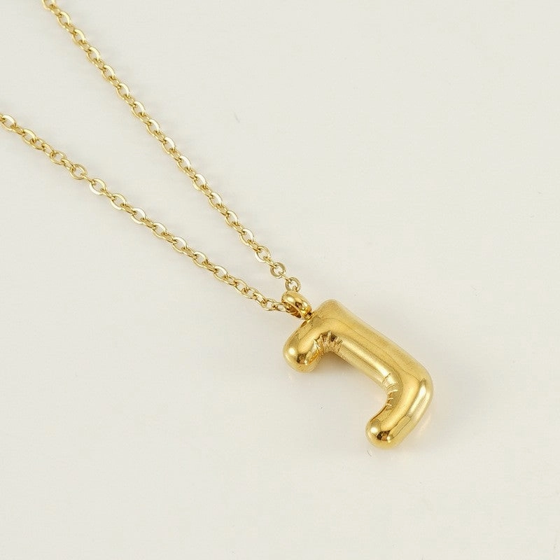 Shiny Bubble Letter Necklace
