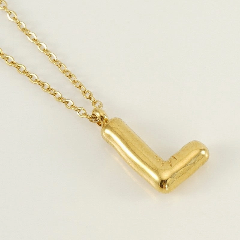 Shiny Bubble Letter Necklace