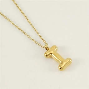 Shiny Bubble Letter Necklace