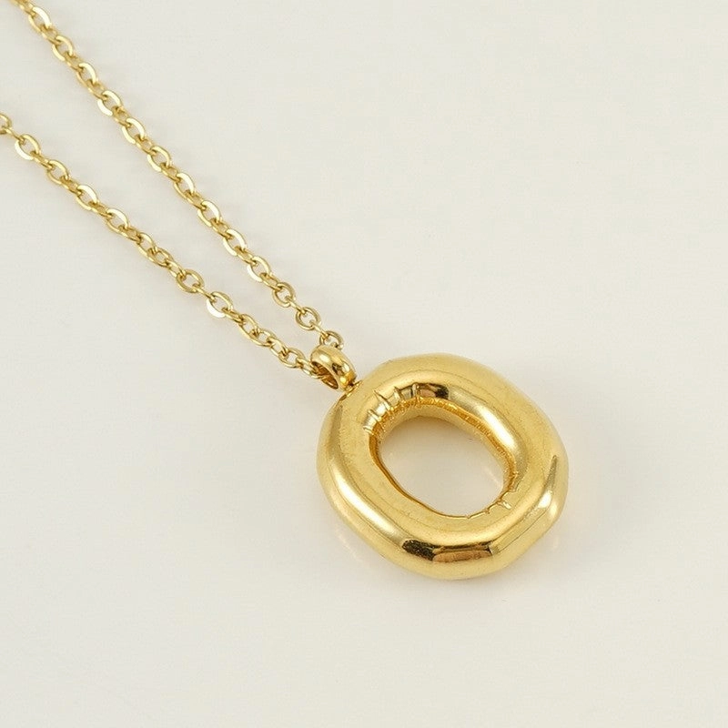 Shiny Bubble Letter Necklace