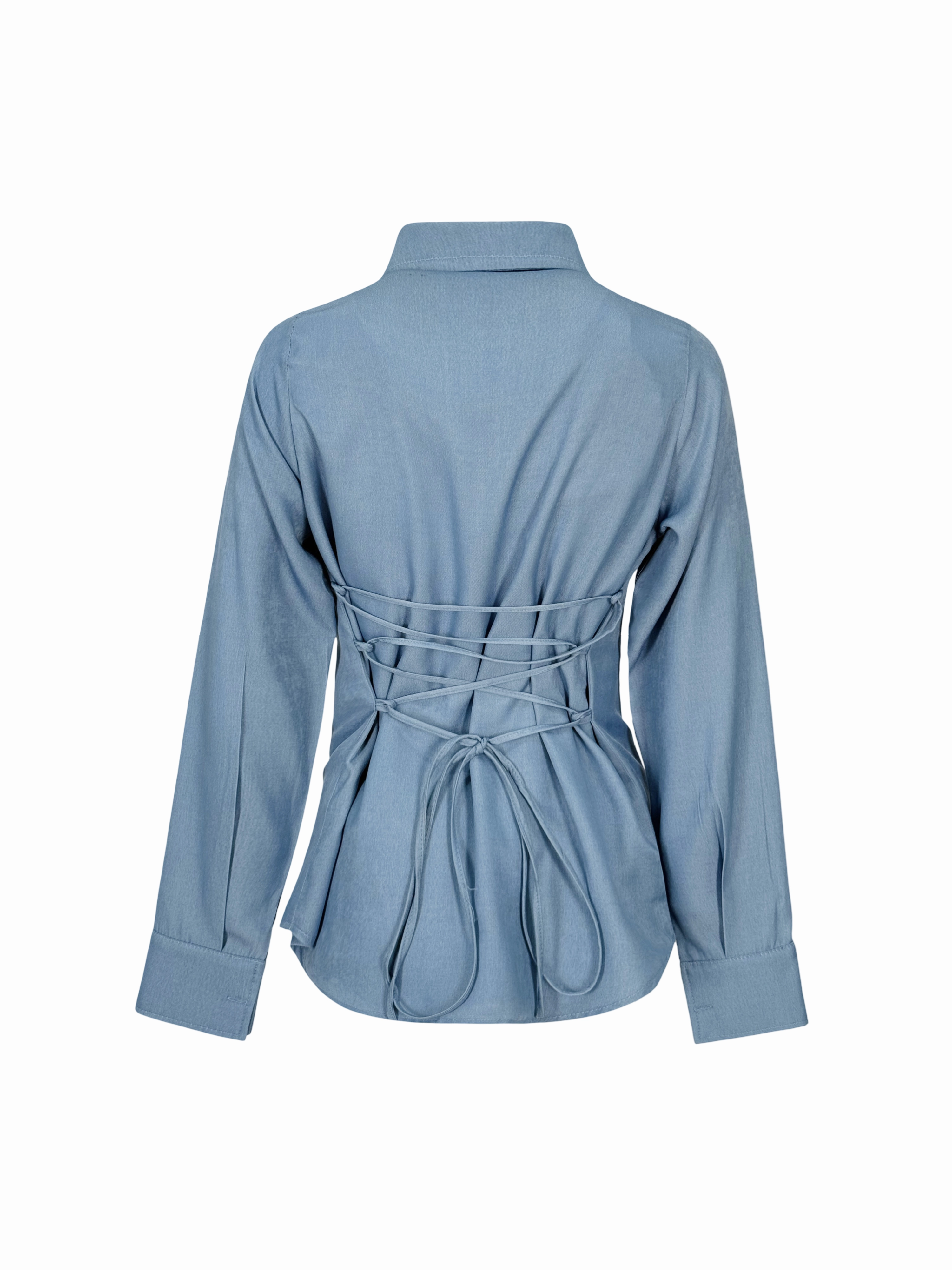 Shiny Denim Set Shirt