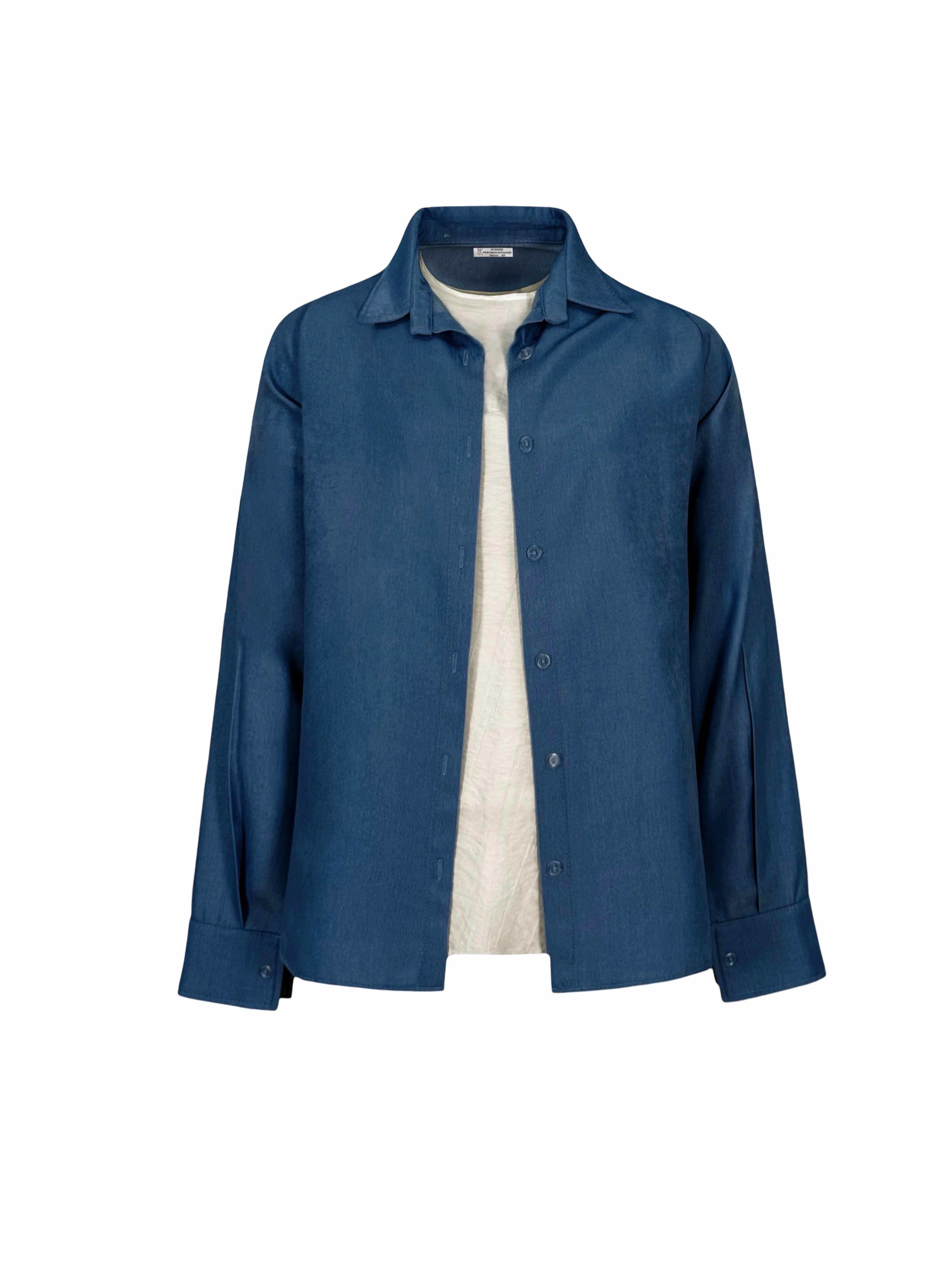 Shiny Denim Set Shirt