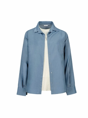 Shiny Denim Set Shirt