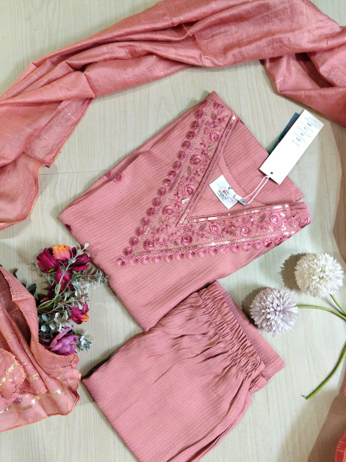 shiny dupatta set SSD11