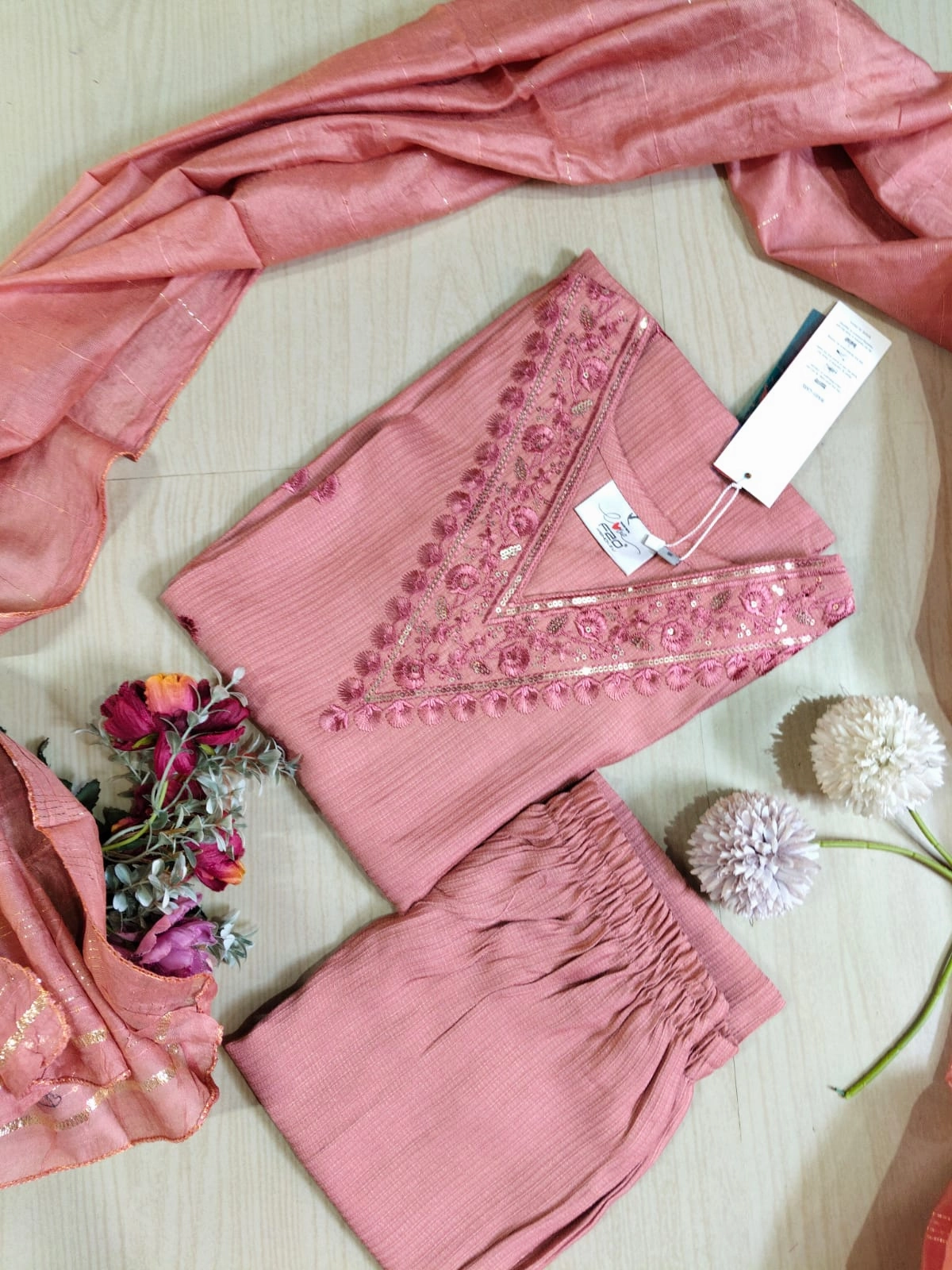 shiny dupatta set SSD11