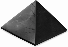 Shungite Stone Protection Pyramid 2.8" | Authentic Shungite Stones Protection Polished Pyramid 2.8 inches (7 cm) | Black Stone Crystal Pyramid for Whole House Protection and Meditation PP05
