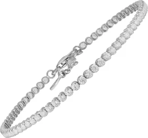 Silpada 'All Aglow' Cubic Zirconia Chain Bracelet in Sterling Silber, 7"   1"