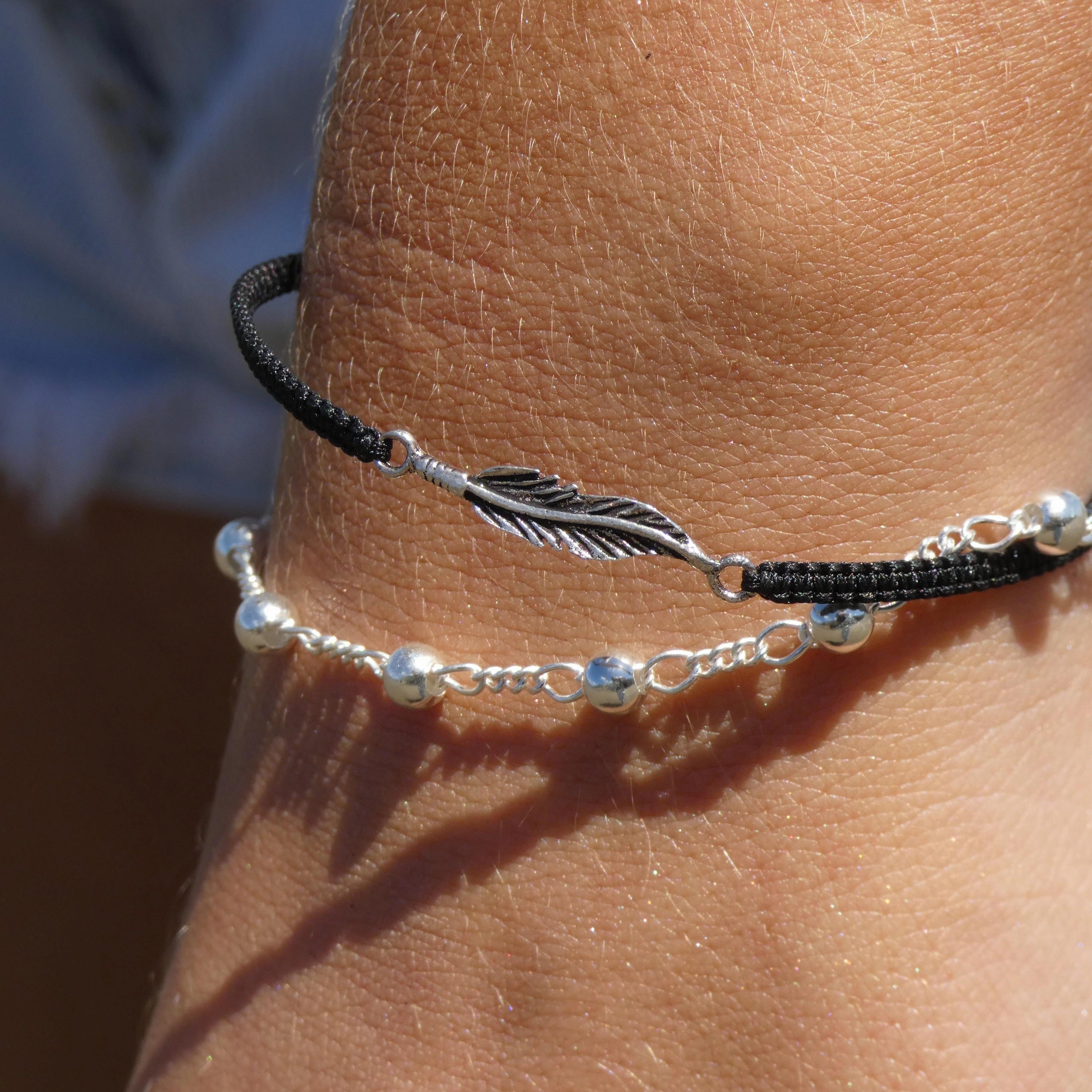 Silver Ball & Chain Bracelet