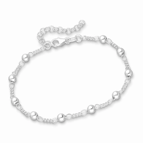 Silver Ball & Chain Bracelet