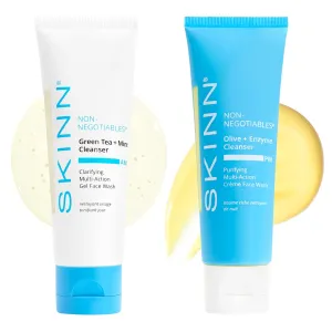 SKINN Morning and Night Facial Cleanser Bundle, 4oz