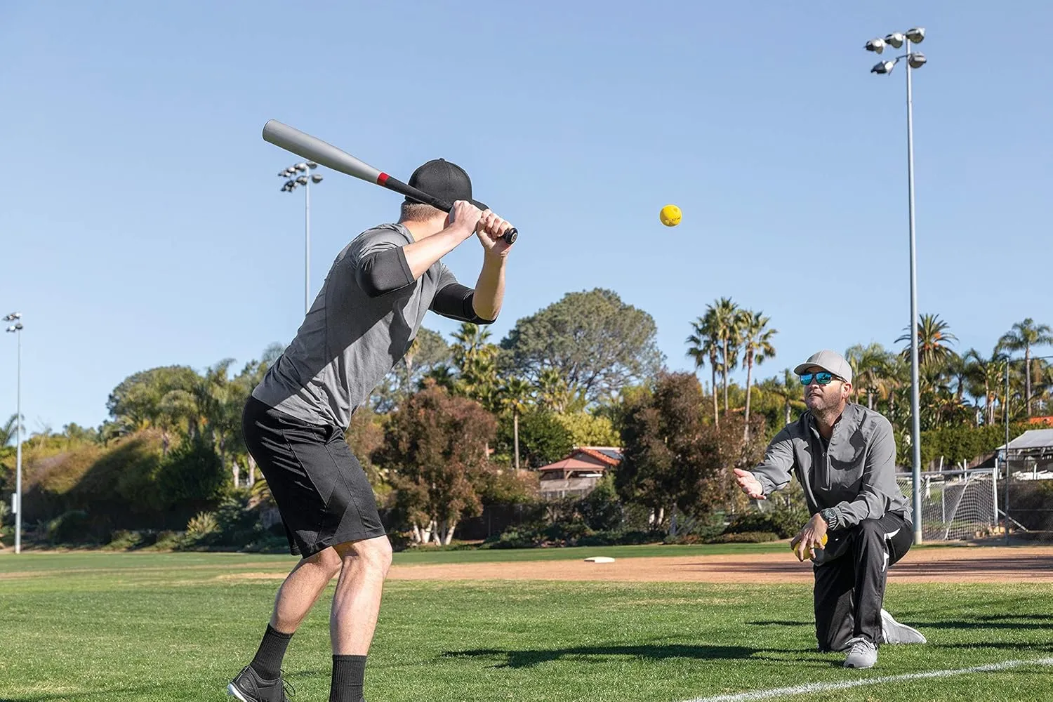 SKLZ Premium Impact Limited-Flight Training Baseballs, Perfect for Adding Power to Swing, Use Indoors Or Outdoors for Practice and Drills, Baseball, Softball, and Mini Balls, Yellow/Black