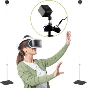 Skywin 2 Pack VR Glass Stand - Compatible with HTC VR Sensors - Base Station for Vive Steam VR and Rift Constellation Sensors (with Cable)