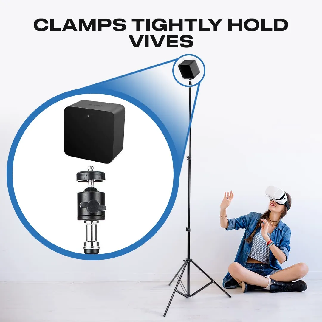 Skywin VR Tripod Stand, HTC Vive Base Station Compatible Sensor Stand and Base Station Mount for Vive Sensors or Oculus Rift Constellation (2 Stands)