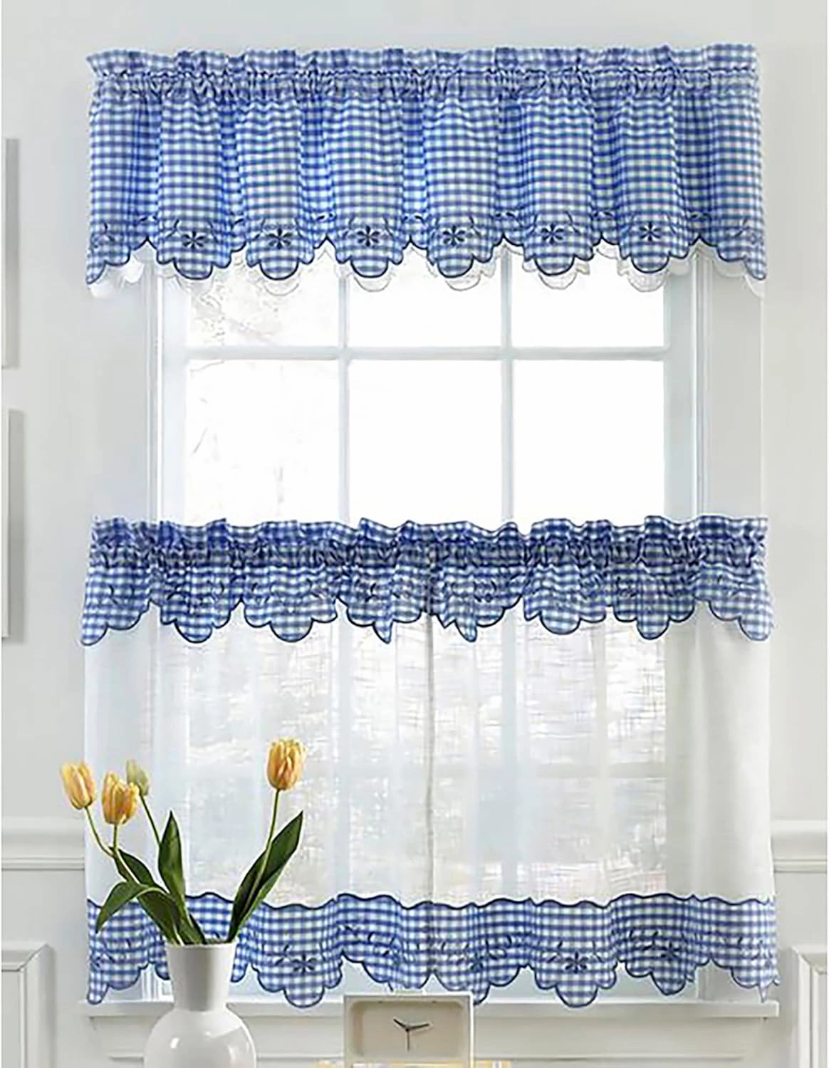 Small Cafe Curtain Rod Adjustable 24" to 32" Set of 2 White