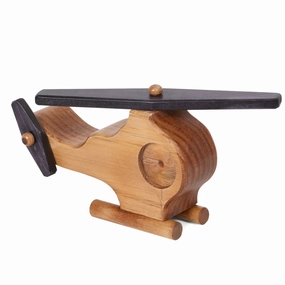 Small Wooden Toy Helicopter