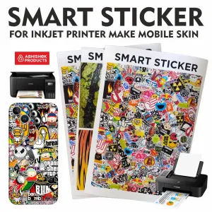 Smart Sticker A4 Sheet For Mobile Skin Sticker - For Inkjet