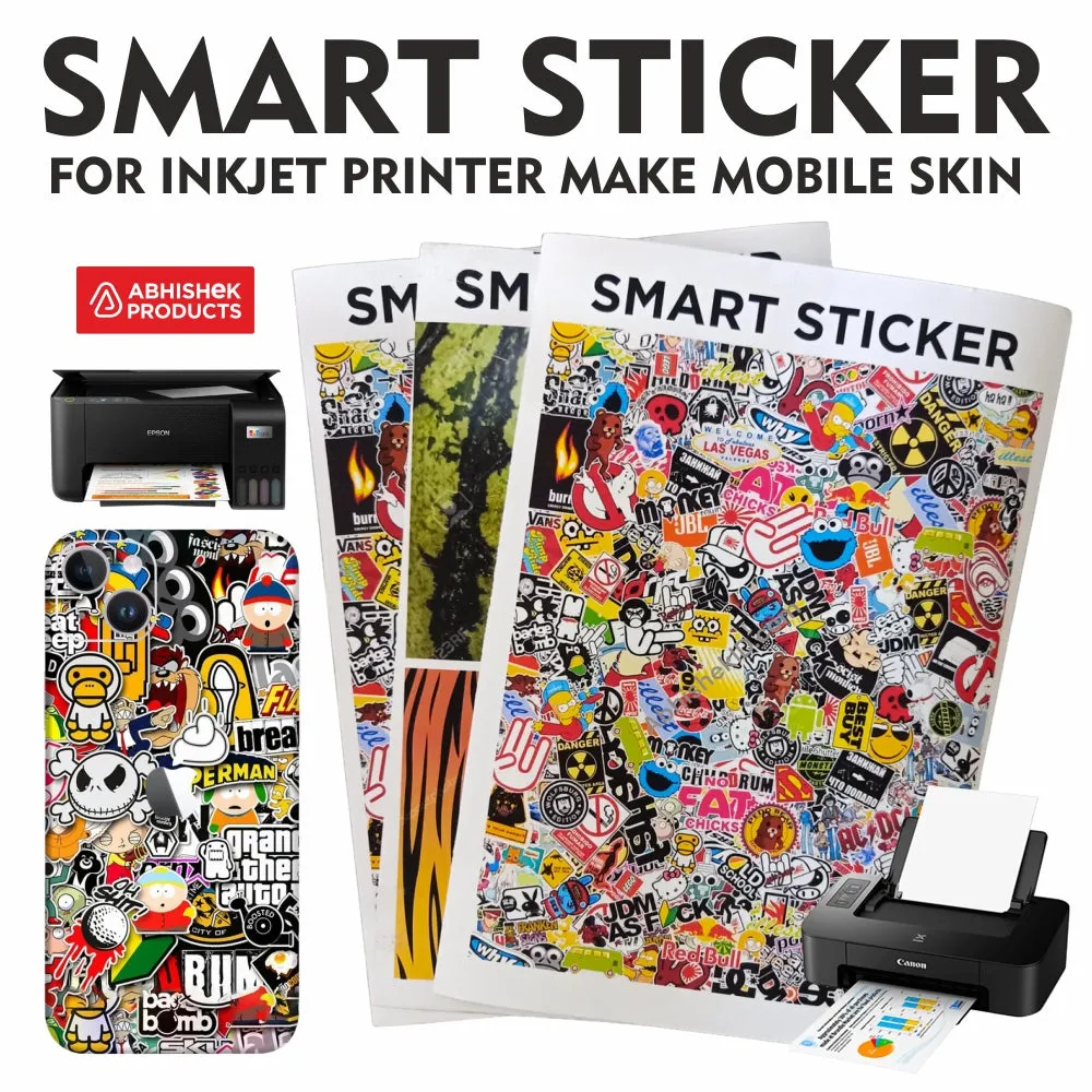 Smart Sticker A4 Sheet For Mobile Skin Sticker - For Inkjet