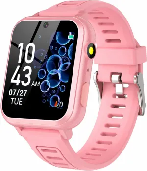 Smart Watch for Kids, Toddler Watch Toys with 24 Games Camera Video Recorder Music Alarm Calculator Calendar Stopwatch Flashlight Pedometer Birthday Gift Toys for 3-12 Year Old Boys and Girls (Pink)