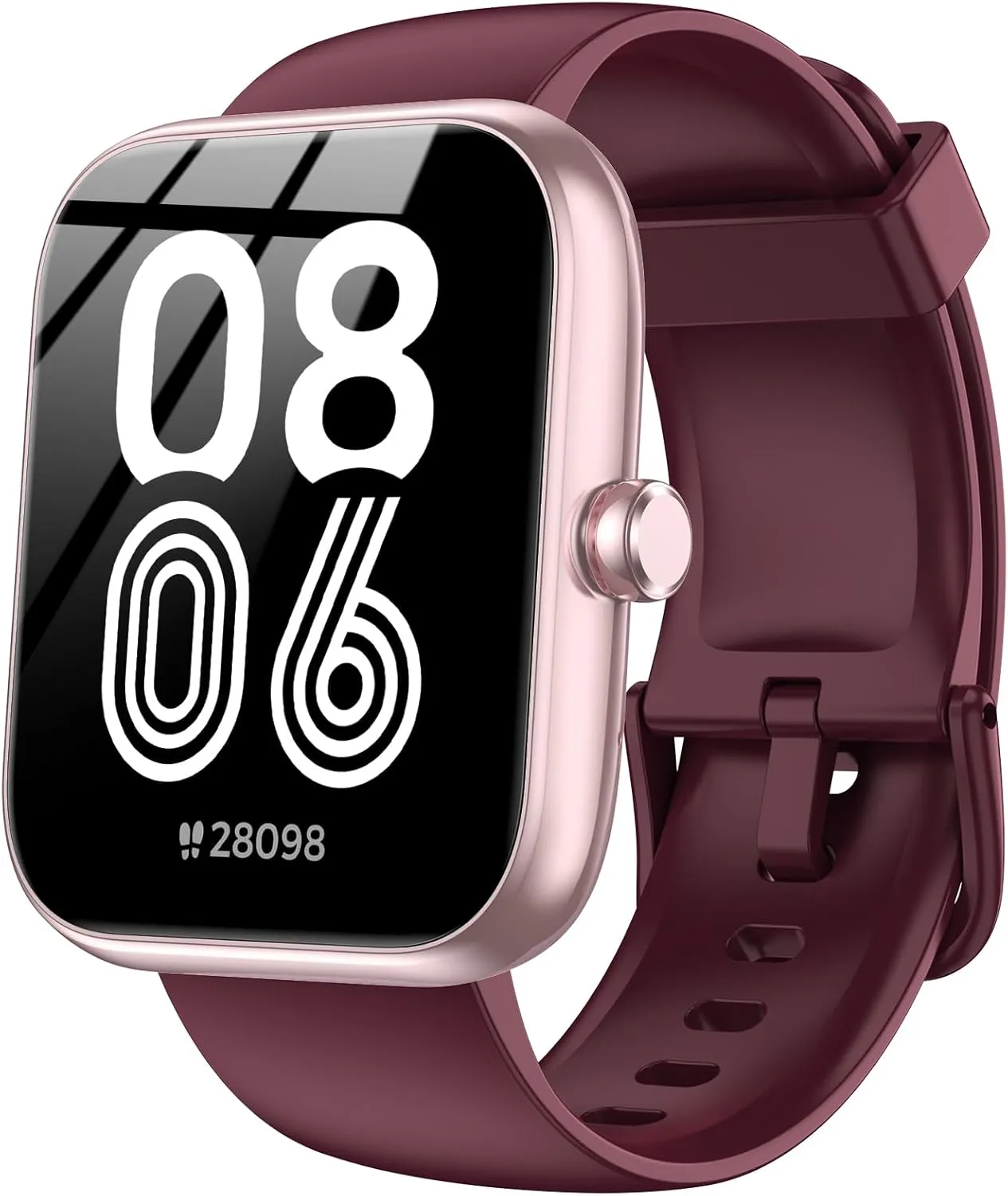 Smart Watch with Alexa & Bluetooth Calls, 1.83" HD Fitness Tracker for Men Women, IP68 Waterproof, 120  Workout Modes, 24/7 Heart Rate/Sleep Tracking, iOS Android Compatible (Red)