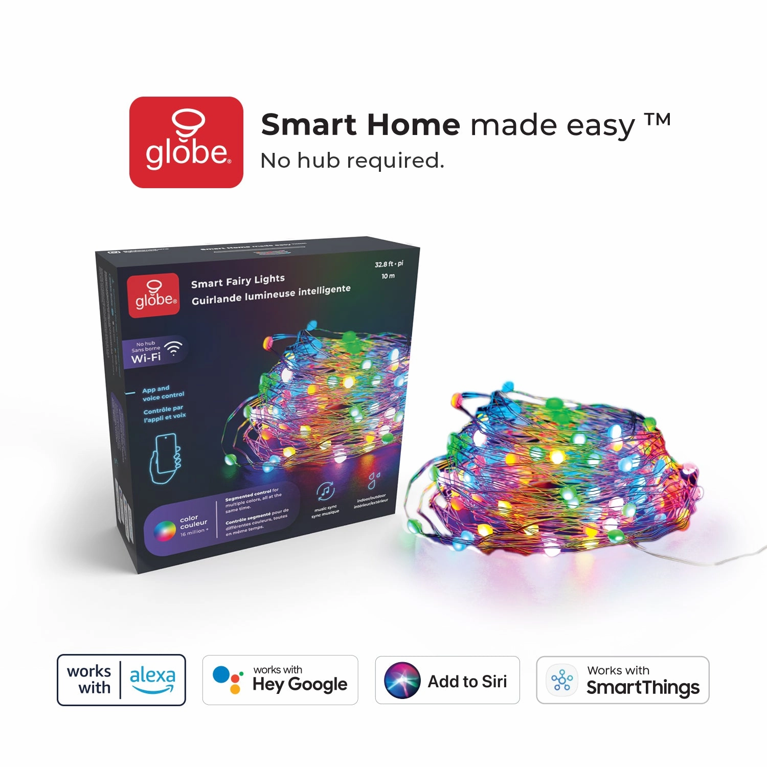 Smart Color Changing RGB LED Plug-In Fairy Lights