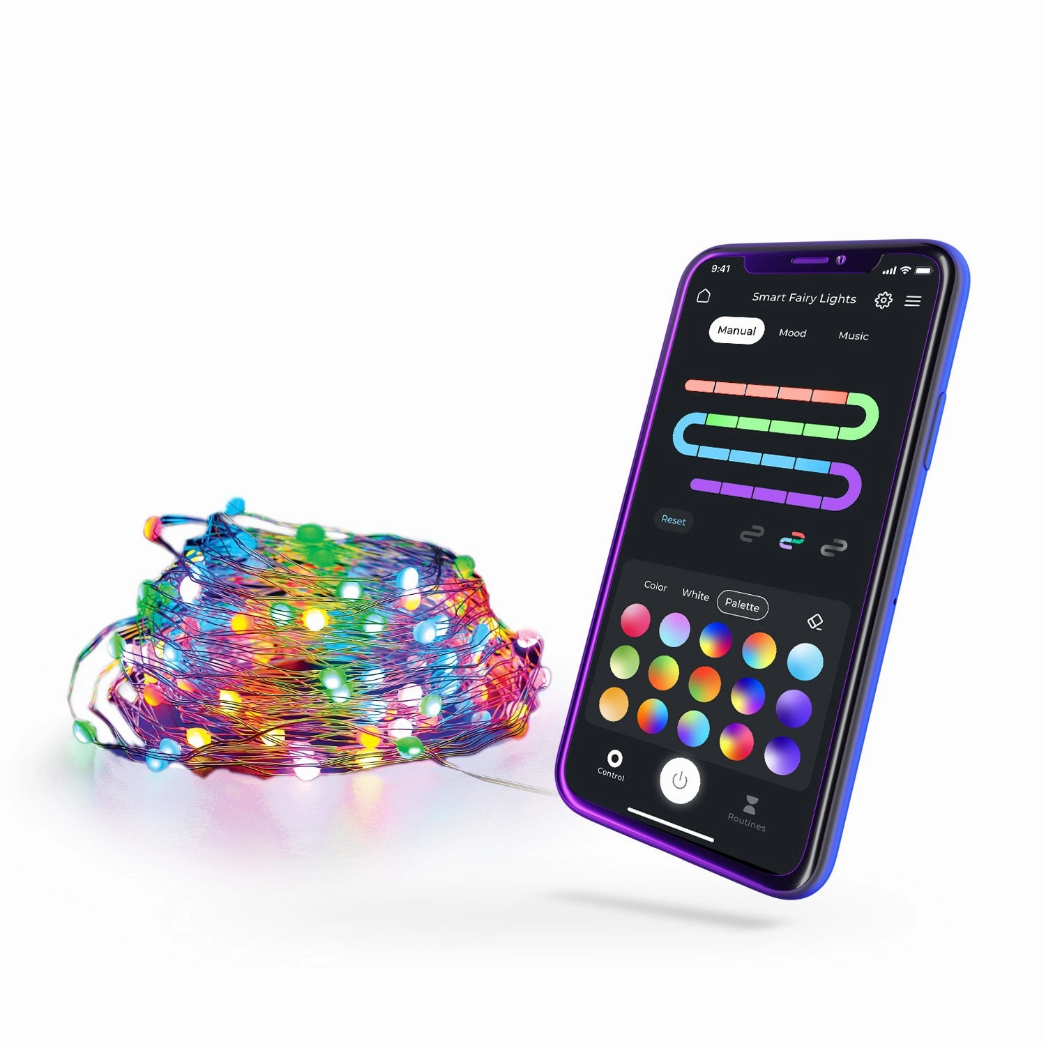Smart Color Changing RGB LED Plug-In Fairy Lights