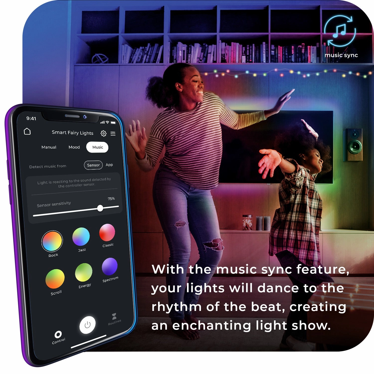 Smart Color Changing RGB LED Plug-In Fairy Lights