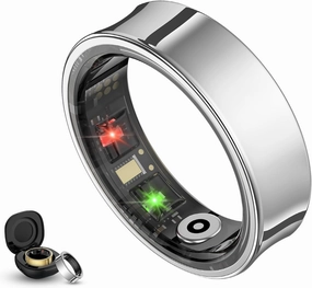 Smart Ring Health Tracker, Activity Tracker for Women & Men, No Subscription Required, Sleep & Heart Rate Monitor, Multi-Sport Modes, Compatible with iOS & Android