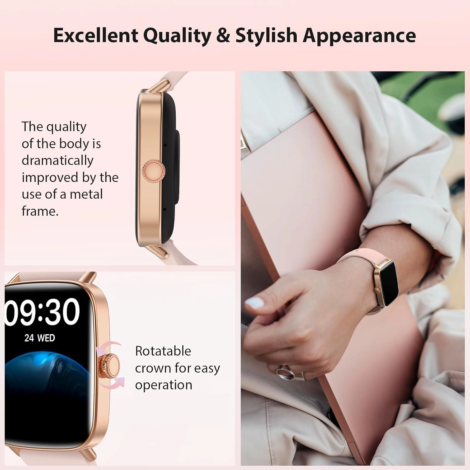 Smart Watch for Women, 2025 New Smartwatch (Answer/Make Call) for iPhone/Android, 1.85" HD Dynamic Dial Fitness Tracker with 110  Sport Modes, Sleep/Health Monitor, IP68 Waterproof, with 2 Bands