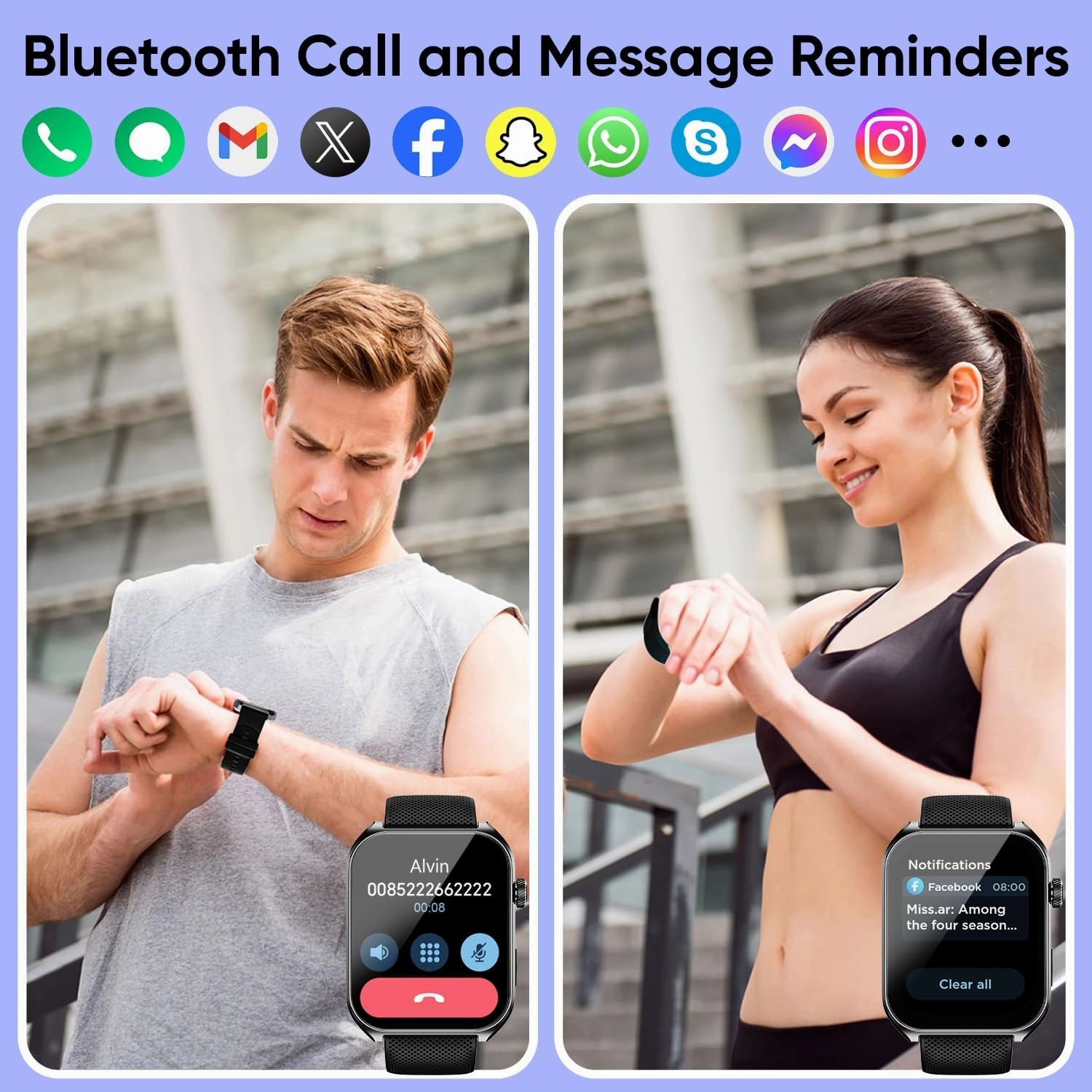 Smart Watches for Men (Answer/Make Calls),2.04" AMOLED Curved Display,140  Sport Modes,Mens Fitness Watch for Android & iPhone,Mens Smart Watch with Heart Rate/Sleep/SpO2 Monitor,IP68 Waterproof,Black