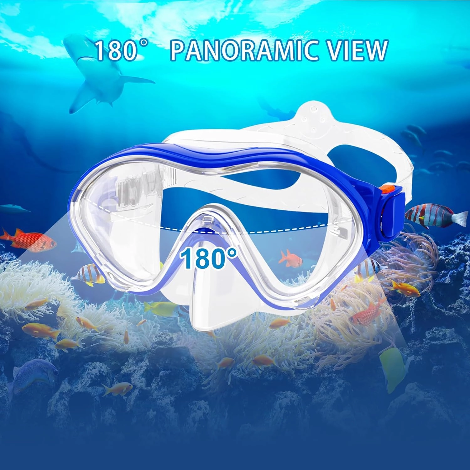 Snorkeling Gear for Kids with Foldable Silicone Full Dry Snorkel, Kids Snorkel Set Anti Leak Youth Junior Snorkeling Package Diving Mask Soft Tube with Mesh Bag Scuba Swimming Goggles