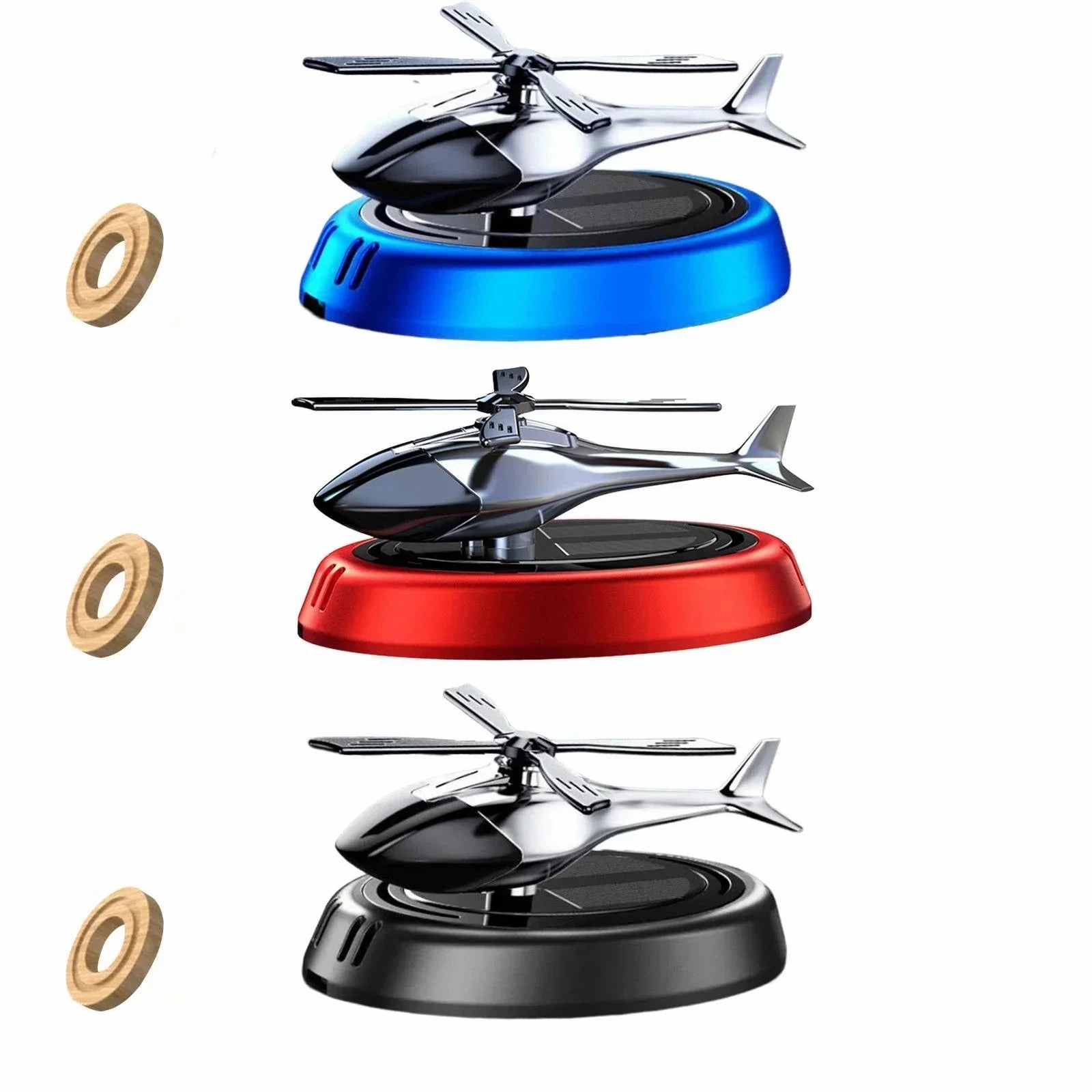 Solar Car Air Freshener Helicopter Auto Aromatherapy Sun Light Energy Rotation Car Inside Fragrance Ornaments Car Aroma Diffuser