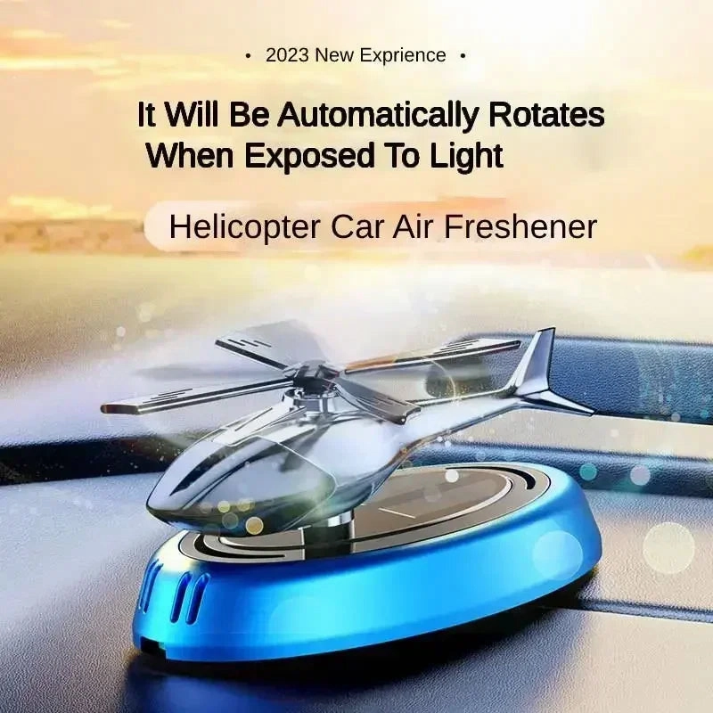 Solar Car Air Freshener Helicopter Auto Aromatherapy Sun Light Energy Rotation Car Inside Fragrance Ornaments Car Aroma Diffuser