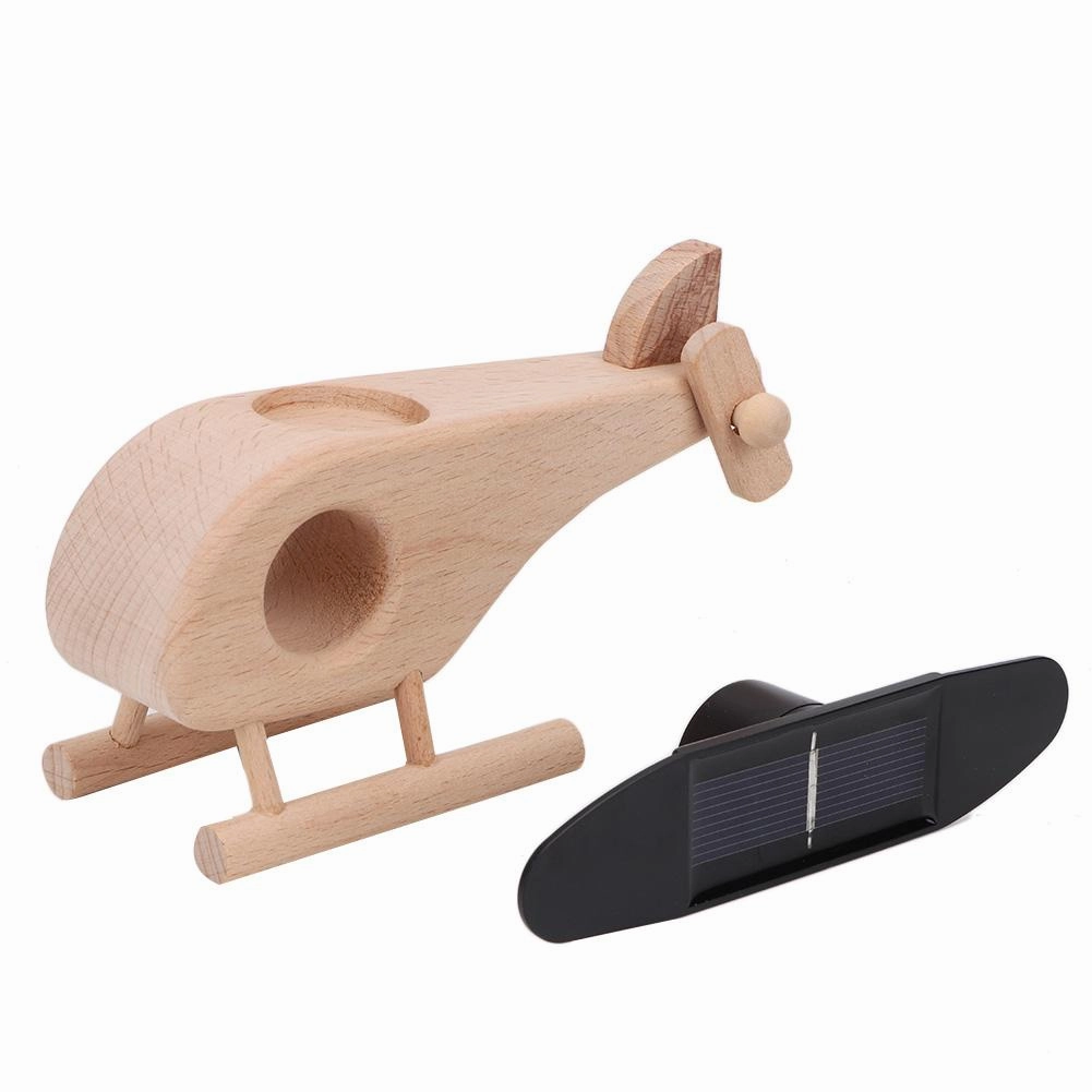Solar Helicopter Wooden Toy Fun Science STEM Toys for Kids