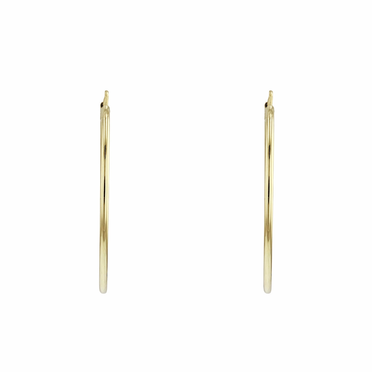 Soleil Collection 30mm Plain Hoop Earrings | 9K Solid Yellow Gold
