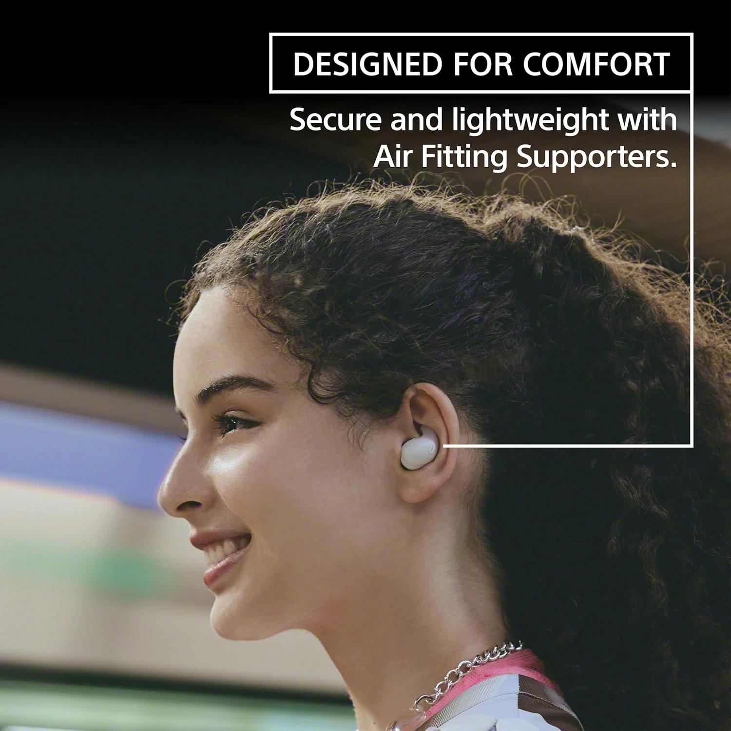 Sony LinkBuds Fit Truly Wireless Noise Canceling Earbud Headphones, Small & Light with Newly Developed Air Fitting Supporters, Black