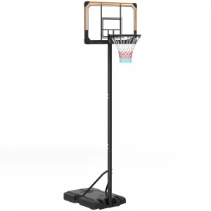 Soozier 6-7ft Basketball Hoop And Stand With 18" Shatterproof Backboard